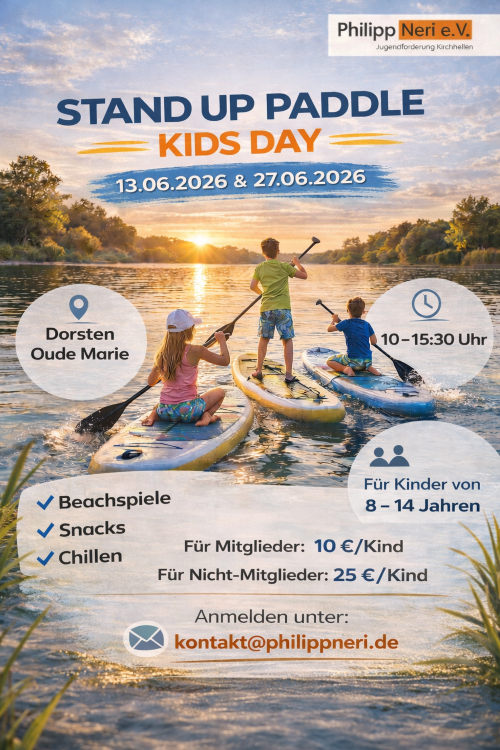 Detaillierter Flyer Stand Up Paddle Kids Day